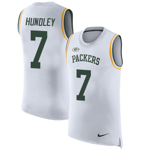 Nike Packers #7 Brett Hundley White Men's Rush Player Name & Number Tank Top NFL Jersey Nike Packers #7 Brett Hundley White Men's Rush Player Name & Number Tank Top NFL Jersey