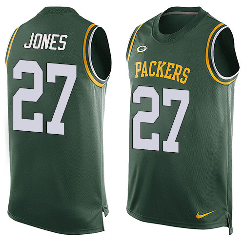 Nike Packers #27 Josh Jones Green Team Color Men's Stitched NFL Limited Tank Top Jersey Nike Packers #27 Josh Jones Green Team Color Men's Stitched NFL Limited Tank Top Jersey