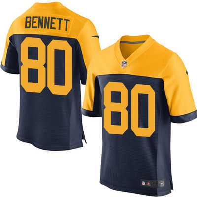 Nike Packers #80 Martellus Bennett Navy Blue Alternate Men's Stitched NFL New Elite Jersey Nike Packers #80 Martellus Bennett Navy Blue Alternate Men's Stitched NFL New Elite Jersey