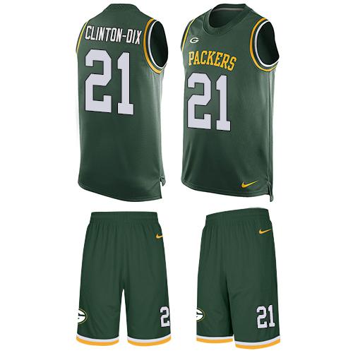 Nike Packers #21 Ha Ha Clinton-Dix Green Team Color Men's Stitched NFL Limited Tank Top Suit Jersey Nike Packers #21 Ha Ha Clinton-Dix Green Team Color Men's Stitched NFL Limited Tank Top Suit Jersey