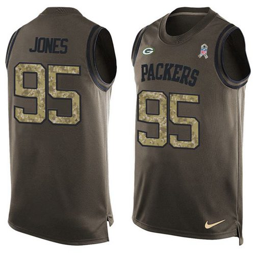 Nike Packers #95 Datone Jones Green Men's Stitched NFL Limited Salute To Service Tank Top Jersey Nike Packers #95 Datone Jones Green Men's Stitched NFL Limited Salute To Service Tank Top Jersey
