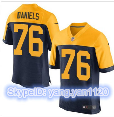 Nike Green Bay Packers #76 Mike Daniels Navy Blue Alternate Men's Stitched NFL New Elite Jersey Nike Green Bay Packers #76 Mike Daniels Navy Blue Alternate Men's Stitched NFL New Elite Jersey