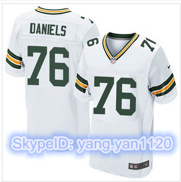 Nike Green Bay Packers #76 Mike Daniels White Men's Stitched NFL Elite Jersey Nike Green Bay Packers #76 Mike Daniels White Men's Stitched NFL Elite Jersey