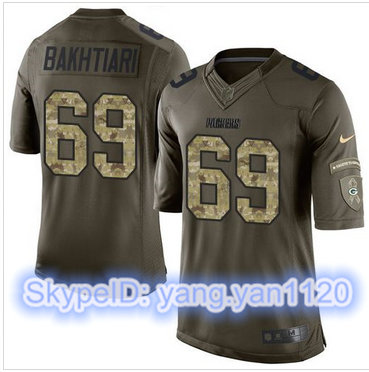 Nike Green Bay Packers #69 David Bakhtiari Green Men's Stitched NFL Limited Salute To Service Jersey Nike Green Bay Packers #69 David Bakhtiari Green Men's Stitched NFL Limited Salute To Service Jersey