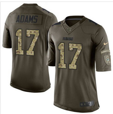 Nike Green Bay Packers #17 Davante Adams Green Men's Stitched NFL Limited Salute To Service Jersey