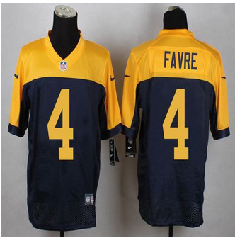 New Green Bay Packers #4 Brett Favre Navy Blue Alternate Men's Stitched NFL New Elite Jersey