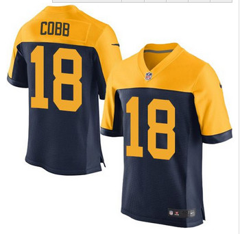 New Green Bay Packers #18 Randall Cobb Navy Blue Alternate Men's Stitched NFL New Elite Jersey