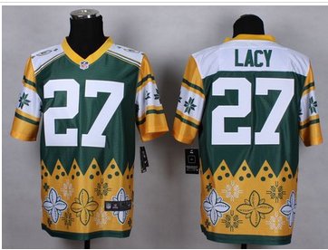 NEW Green Bay Packers #27 Eddie Lacy Green NFL Elite Noble Fashion Jersey