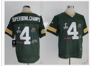 NEW Green Bay Packers #4 Superbowlchamps Green Team Color NFL Limited Jersey