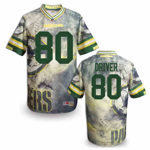 New Green Bay Packers #80 Driver Team Color NFL Elite Fanatical Version Jersey