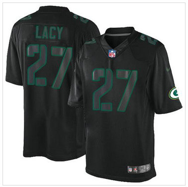 Green Bay Packers #27 Eddie Lacy Black NFL Impact Limited Jersey
