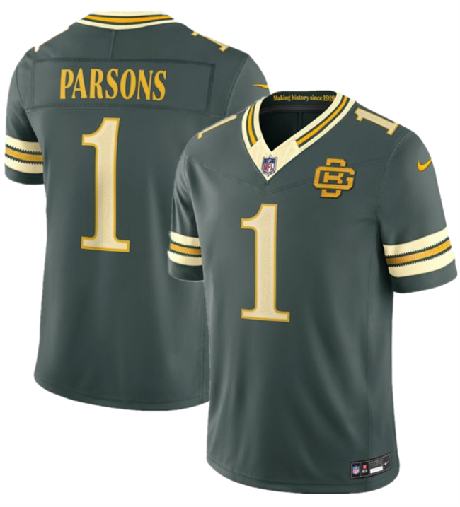 Men's Green Bay Packers #1 Micah Parsons Dark Green 2026 F.U.S.E. Rivalries Collection Limited Stitched Football Jersey