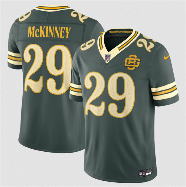 Men's Green Bay Packers #29 Xavier McKinney Dark Green 2026 F.U.S.E. Rivalries Collection Limited Stitched Football Jersey Men's Green Bay Packers #29 Xavier McKinney Dark Green 2026 F.U.S.E. Rivalries Collection Limited Stitched Football Jersey