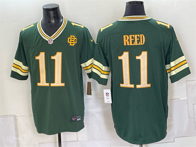 Men's Green Bay Packers #11 Jayden Reed Dark Green 2026 Rivalries Collection Limited Stitched Game Jersey Men's Green Bay Packers #11 Jayden Reed Dark Green 2026 Rivalries Collection Limited Stitched Game Jersey