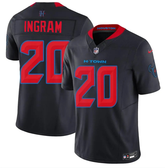 Men's Houston Texans #20 Ja'Marcus Ingram Navy 2nd Alternate 2026 F.U.S.E. Vapor Limited Stitched Football Jersey Men's Houston Texans #20 Ja'Marcus Ingram Navy 2nd Alternate 2026 F.U.S.E. Vapor Limited Stitched Football Jersey
