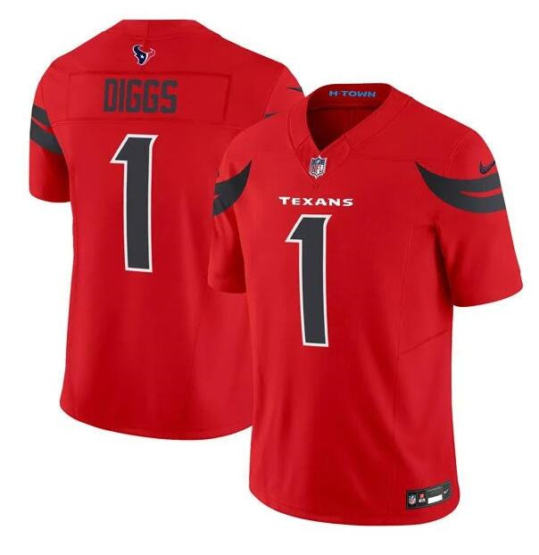 Men's Houston Texans #1 Stefon Diggs Red Red 2024 Alternate F.U.S.E Vapor Stitched Jersey Men's Houston Texans #1 Stefon Diggs Red Red 2024 Alternate F.U.S.E Vapor Stitched Jersey