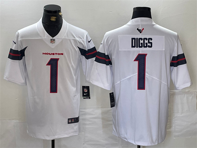 Men's Houston Texans #1 Stefon Diggs White Vapor Untouchable Stitched Football Jersey Men's Houston Texans #1 Stefon Diggs White Vapor Untouchable Stitched Football Jersey