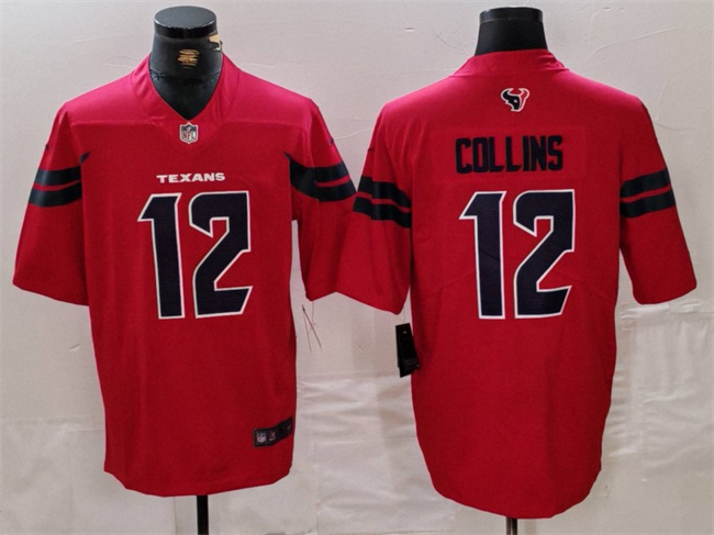 Men's Houston Texans #12 Nico Collins Red Vapor Untouchable Stitched Football Jersey Men's Houston Texans #12 Nico Collins Red Vapor Untouchable Stitched Football Jersey