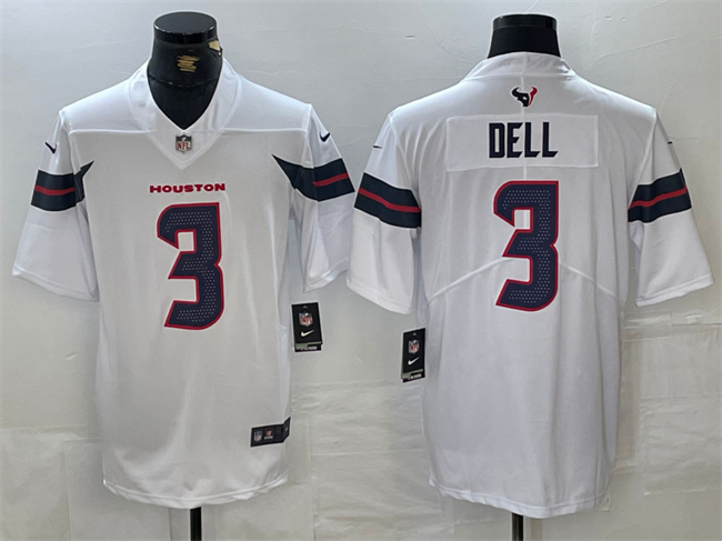 Men's Houston Texans #3 Tank Dell White Vapor Untouchable Stitched Football Jersey Men's Houston Texans #3 Tank Dell White Vapor Untouchable Stitched Football Jersey