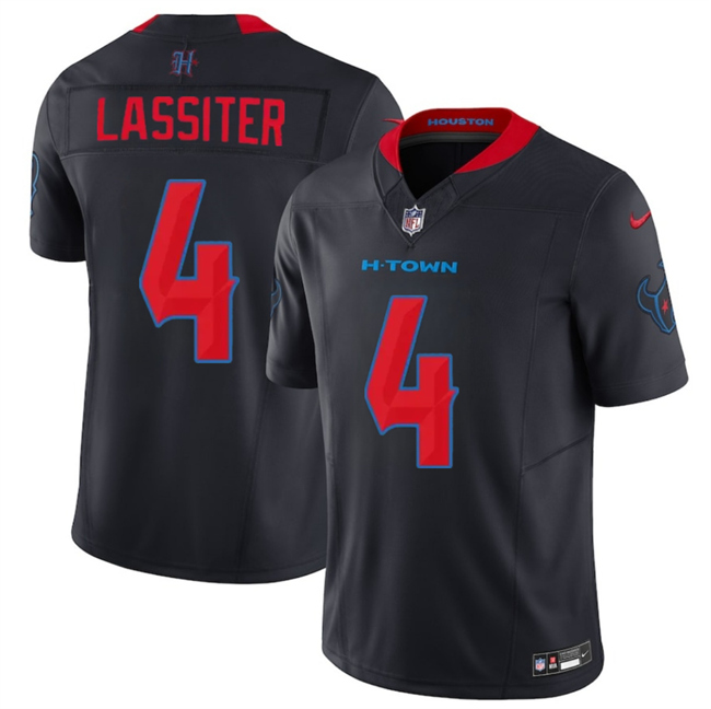 Men's Houston Texans #4 Kamari Lassiter Navy 2nd Alternate 2025 F.U.S.E. Vapor Limited Stitched Football Jersey Men's Houston Texans #4 Kamari Lassiter Navy 2nd Alternate 2025 F.U.S.E. Vapor Limited Stitched Football Jersey