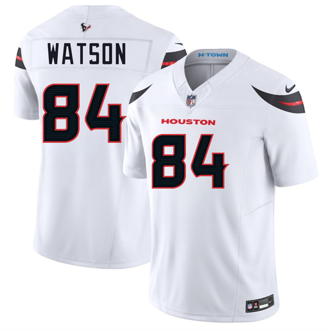 Men's Houston Texans #84 Justin Watson White 2024 Vapor F.U.S.E. Limited Stitched Jersey Men's Houston Texans #84 Justin Watson White 2024 Vapor F.U.S.E. Limited Stitched Jersey