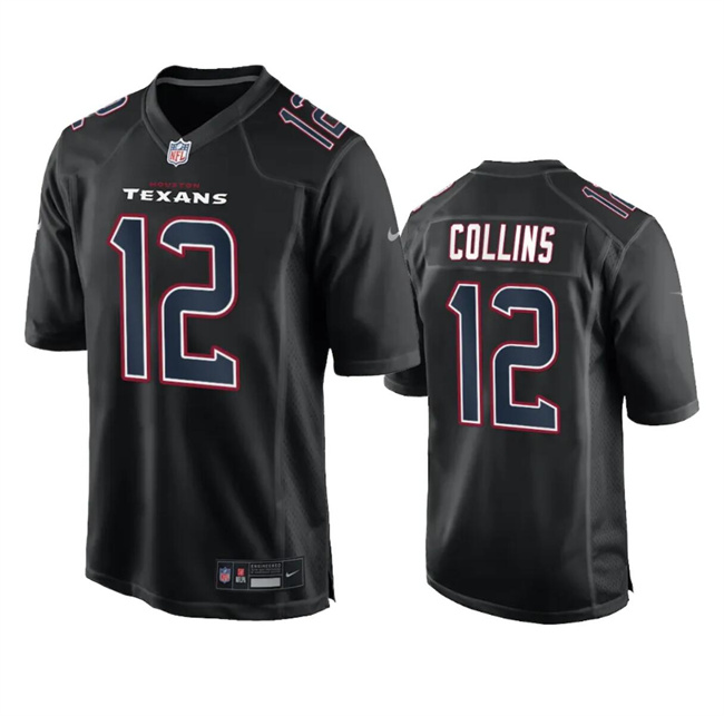 Men's Houston Texans #12 Nico Collins Black Fashion Vapor Untouchable Limited Stitched Football Jersey Men's Houston Texans #12 Nico Collins Black Fashion Vapor Untouchable Limited Stitched Football Jersey