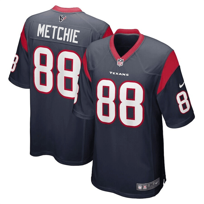 Men's Houston Texans #88 John Metchie Navy Stitched Game Jersey Men's Houston Texans #88 John Metchie Navy Stitched Game Jersey