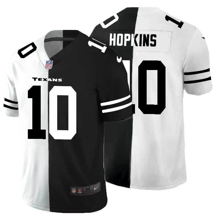 Houston Texans #10 DeAndre Hopkins Men's Black V White Peace Split Nike Vapor Untouchable Limited NFL Jersey Houston Texans #10 DeAndre Hopkins Men's Black V White Peace Split Nike Vapor Untouchable Limited NFL Jersey