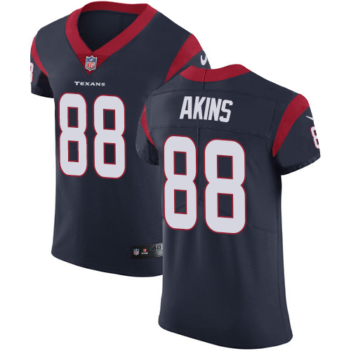 Nike Texans #88 Jordan Akins Navy Blue Team Color Men's Stitched NFL Vapor Untouchable Elite Jersey Nike Texans #88 Jordan Akins Navy Blue Team Color Men's Stitched NFL Vapor Untouchable Elite Jersey