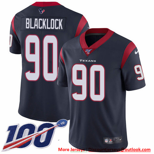 Nike Texans #90 Ross Blacklock Navy Blue Team Color Men's Stitched NFL 100th Season Vapor Untouchable Limited Jersey Nike Texans #90 Ross Blacklock Navy Blue Team Color Men's Stitched NFL 100th Season Vapor Untouchable Limited Jersey