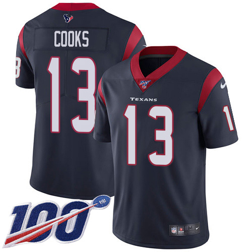 Nike Texans #13 Brandin Cooks Navy Blue Team Color Men's Stitched NFL 100th Season Vapor Untouchable Limited Jersey Nike Texans #13 Brandin Cooks Navy Blue Team Color Men's Stitched NFL 100th Season Vapor Untouchable Limited Jersey