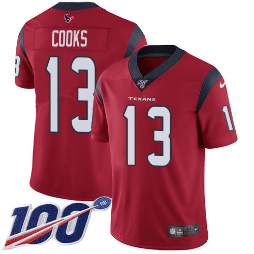 Nike Texans #13 Brandin Cooks Red Alternate Men's Stitched NFL 100th Season Vapor Untouchable Limited Jersey Nike Texans #13 Brandin Cooks Red Alternate Men's Stitched NFL 100th Season Vapor Untouchable Limited Jersey