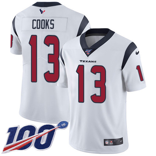 Nike Texans #13 Brandin Cooks White Men's Stitched NFL 100th Season Vapor Untouchable Limited Jersey Nike Texans #13 Brandin Cooks White Men's Stitched NFL 100th Season Vapor Untouchable Limited Jersey