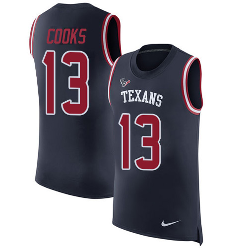 Nike Texans #13 Brandin Cooks Navy Blue Team Color Men's Stitched NFL Limited Rush Tank Top Jersey Nike Texans #13 Brandin Cooks Navy Blue Team Color Men's Stitched NFL Limited Rush Tank Top Jersey