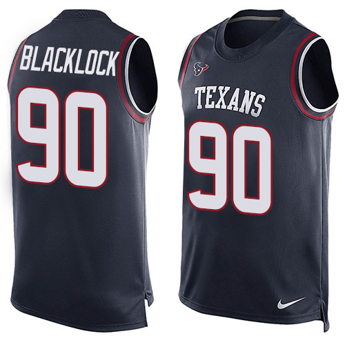Nike Texans #90 Ross Blacklock Navy Blue Team Color Men's Stitched NFL Limited Tank Top Jersey Nike Texans #90 Ross Blacklock Navy Blue Team Color Men's Stitched NFL Limited Tank Top Jersey