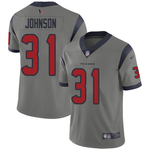 Nike Texans #31 David Johnson Gray Men's Stitched NFL Limited Inverted Legend Jersey Nike Texans #31 David Johnson Gray Men's Stitched NFL Limited Inverted Legend Jersey