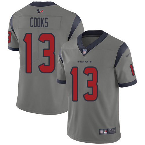 Nike Texans #13 Brandin Cooks Gray Men's Stitched NFL Limited Inverted Legend Jersey Nike Texans #13 Brandin Cooks Gray Men's Stitched NFL Limited Inverted Legend Jersey