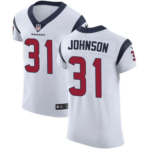 Nike Texans #31 David Johnson White Men's Stitched NFL New Elite Jersey Nike Texans #31 David Johnson White Men's Stitched NFL New Elite Jersey