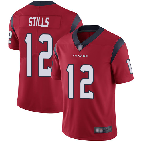 Texans #12 Kenny Stills Red Alternate Men's Stitched Football Vapor Untouchable Limited Jersey Texans #12 Kenny Stills Red Alternate Men's Stitched Football Vapor Untouchable Limited Jersey