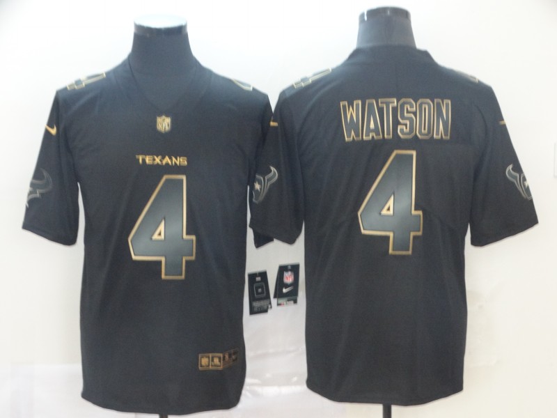 Nike Texans 4 Deshaun Watson Black Gold Vapor Untouchable Limited Jersey Nike Texans 4 Deshaun Watson Black Gold Vapor Untouchable Limited Jersey