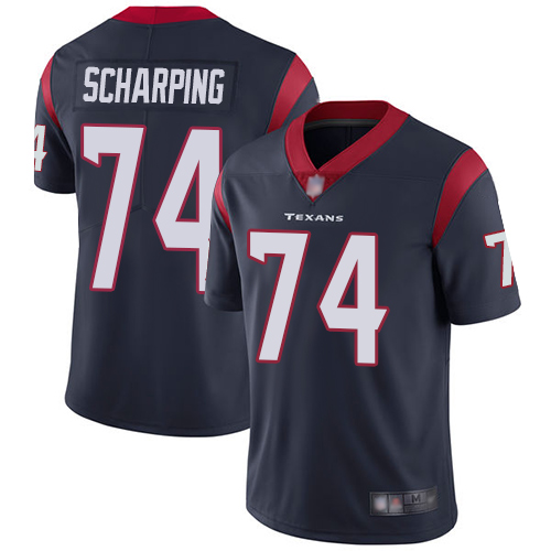 Texans #74 Max Scharping Navy Blue Team Color Men's Stitched Football Vapor Untouchable Limited Jersey Texans #74 Max Scharping Navy Blue Team Color Men's Stitched Football Vapor Untouchable Limited Jersey