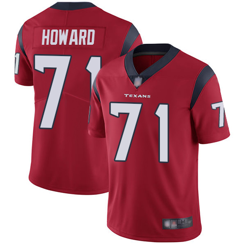Texans #71 Tytus Howard Red Alternate Men's Stitched Football Vapor Untouchable Limited Jersey Texans #71 Tytus Howard Red Alternate Men's Stitched Football Vapor Untouchable Limited Jersey