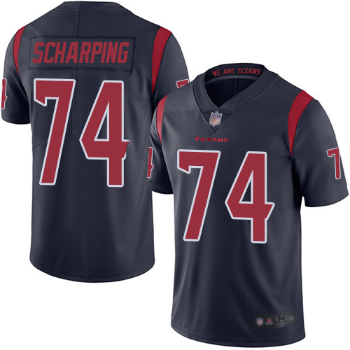 Texans #74 Max Scharping Navy Blue Men's Stitched Football Limited Rush Jersey Texans #74 Max Scharping Navy Blue Men's Stitched Football Limited Rush Jersey