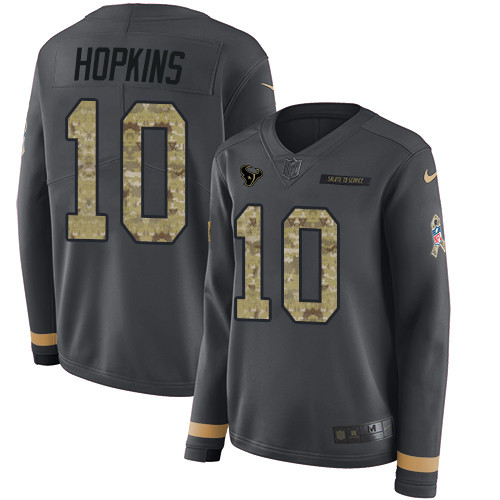 Nike Texans #10 DeAndre Hopkins Anthracite Salute to Service Nike Texans #10 DeAndre Hopkins Anthracite Salute to Service