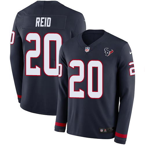 Nike Texans #20 Justin Reid Navy Blue Team Color Men's Stitched NFL Limited Therma Long Sleeve Jersey Nike Texans #20 Justin Reid Navy Blue Team Color Men's Stitched NFL Limited Therma Long Sleeve Jersey