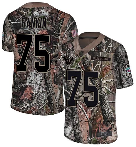 Nike Texans #75 Martinas Rankin Camo Men's Stitched NFL Limited Rush Realtree Jersey Nike Texans #75 Martinas Rankin Camo Men's Stitched NFL Limited Rush Realtree Jersey