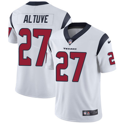 Nike Texans #27 Jose Altuve White Men's Stitched NFL Vapor Untouchable Limited Jersey Nike Texans #27 Jose Altuve White Men's Stitched NFL Vapor Untouchable Limited Jersey