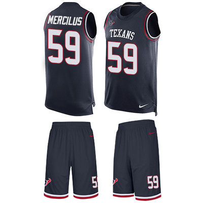 Nike Texans #59 Whitney Mercilus Navy Blue Team Color Men's Stitched NFL Limited Tank Top Suit Jersey Nike Texans #59 Whitney Mercilus Navy Blue Team Color Men's Stitched NFL Limited Tank Top Suit Jersey