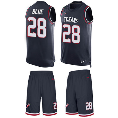 Nike Texans #28 Alfred Blue Navy Blue Team Color Men's Stitched NFL Limited Tank Top Suit Jersey Nike Texans #28 Alfred Blue Navy Blue Team Color Men's Stitched NFL Limited Tank Top Suit Jersey