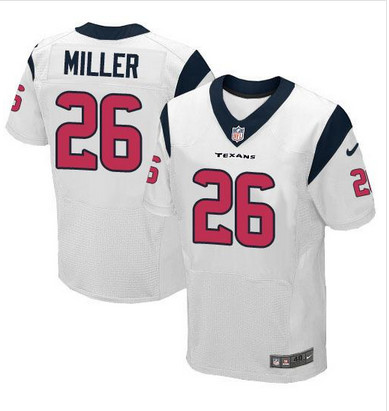 Nike Texans #26 Lamar Miller White Men's Stitched NFL Elite Jersey Nike Texans #26 Lamar Miller White Men's Stitched NFL Elite Jersey
